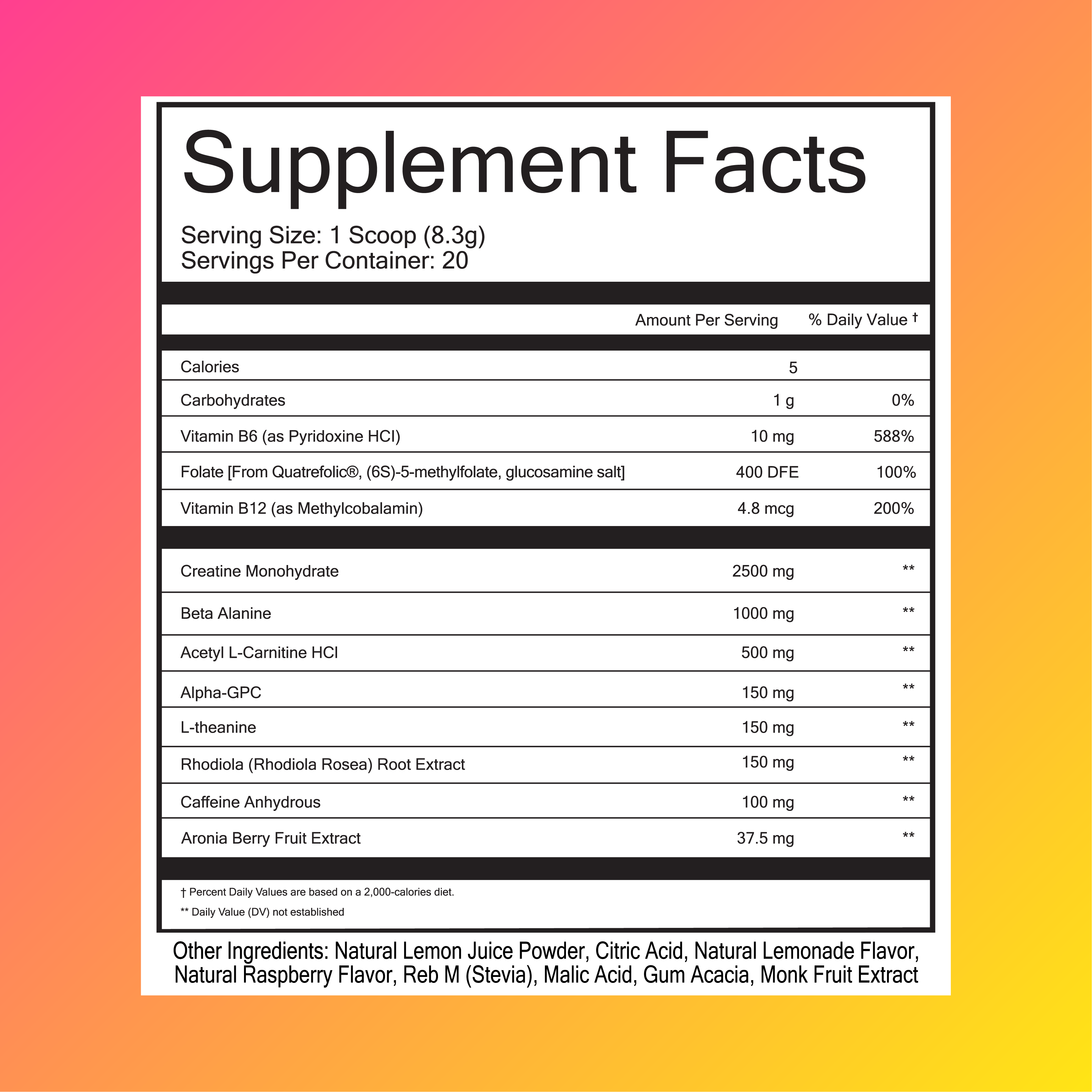 Energy Blend - Raspberry Lemonade